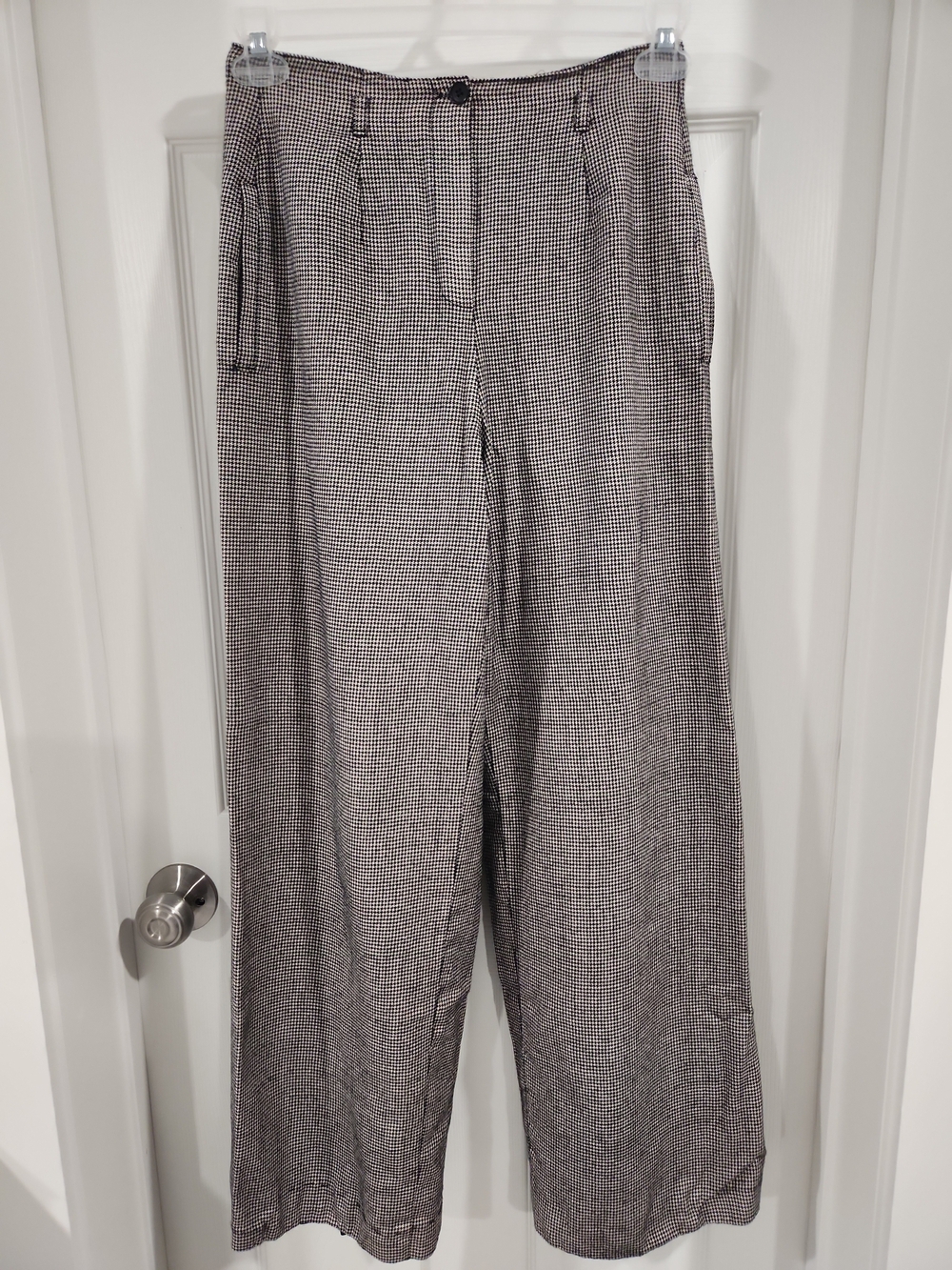 Vintage Jones New York Silk And Wool Houndstooth Slacks Size 6 Women